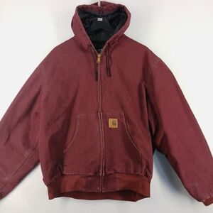 Super Rare Vintage 90's Carhartt Burgundy Pre-owned Made In USA